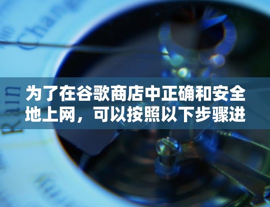 为了在谷歌商店中正确和安全地上网，可以按照以下步骤进行