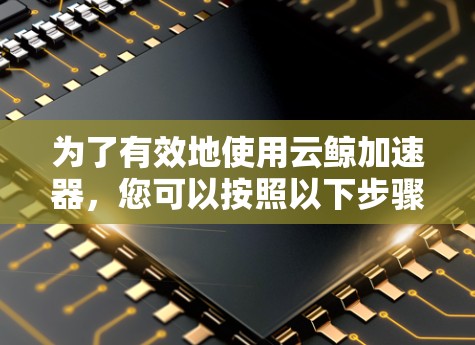 为了有效地使用云鲸加速器，您可以按照以下步骤进行操作