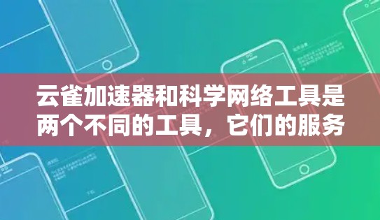 云雀加速器和科学网络工具是两个不同的工具,它们的服务和功能有所不同。以下是对这两个工具的详细比较和使用指南